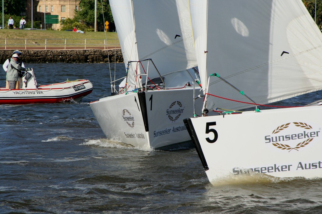 Seriously close racing © Sail-World.com /AUS http://www.sail-world.com